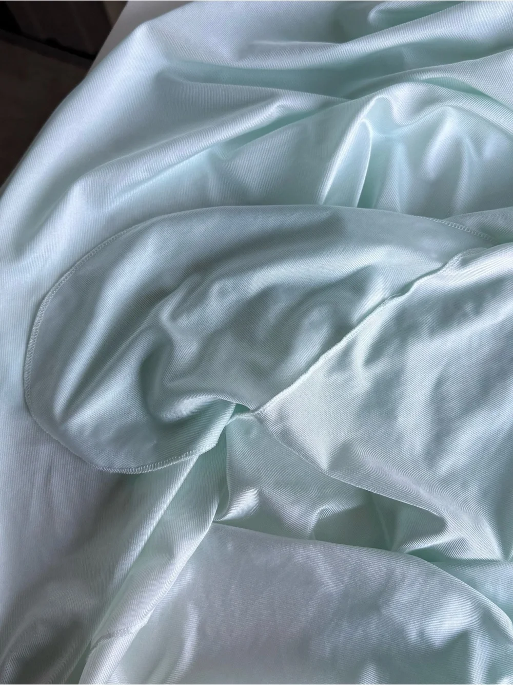 Vintage Mint Green House Dress Nightgown Floral Applique Pockets Lounge Dress - Picture 7 of 7